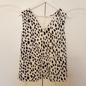 Black and White Printed Tank Top